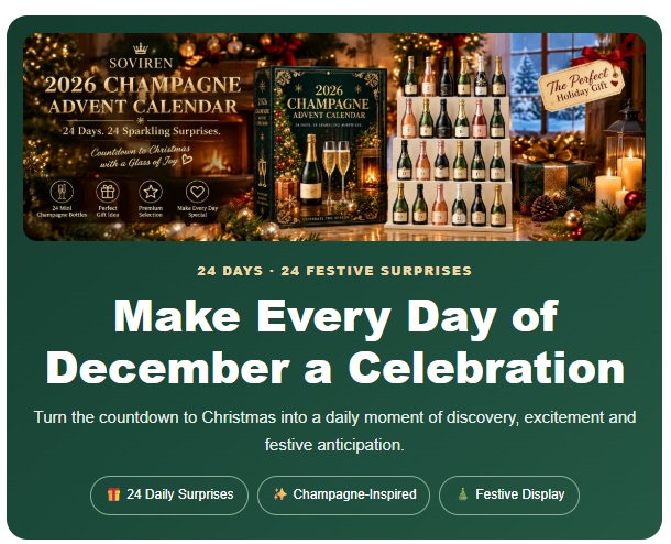 🎅Best Gift For Christmas - Sale 49 % OFF🎅🥂 24 Champagne Advent Calendar 2026 🎄