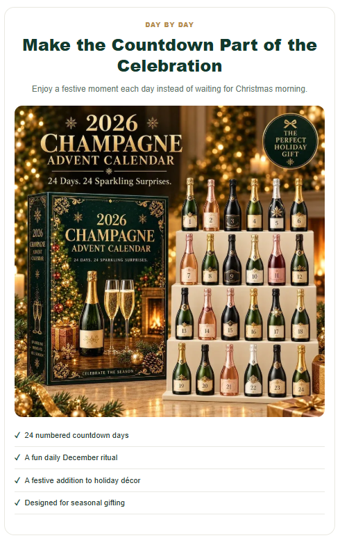 🎅Best Gift For Christmas - Sale 49 % OFF🎅🥂 24 Champagne Advent Calendar 2026 🎄
