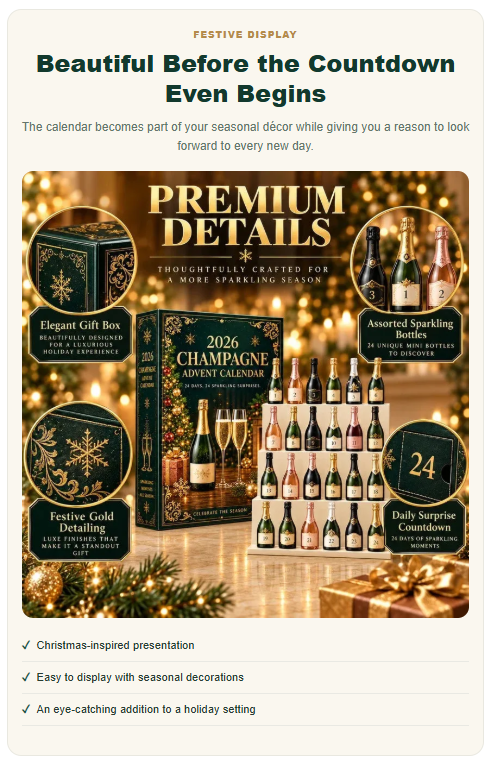 🎅Best Gift For Christmas - Sale 49 % OFF🎅🥂 24 Champagne Advent Calendar 2026 🎄