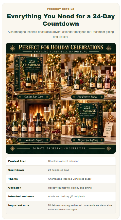 🎅Best Gift For Christmas - Sale 49 % OFF🎅🥂 24 Champagne Advent Calendar 2026 🎄